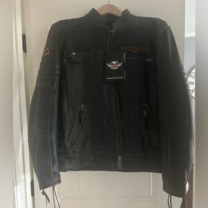 Harley-Davidson Men's Black Leather Riding Jacket